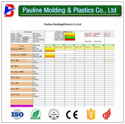 Customized PVC injection mold tooling for plastic tube with LKM standard mould base