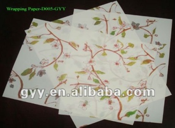 flower printed tissue paper