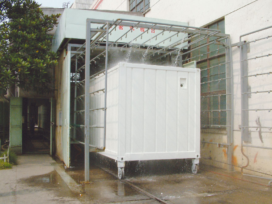 water tightness test for Modular Kitchen Container Type