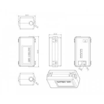 BBB-B-ER14335-01 Batterijhouder voor ER14335 Lithium-batterij