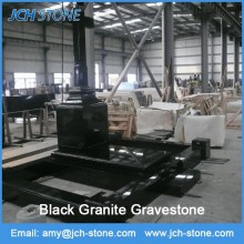 New european style black granite gravestone