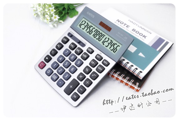 16 digits dual power big display desktop calculator for business use