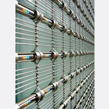 Stainless Steel Cable Rod Woven Mesh for Decoration LED Light Curtain Wall