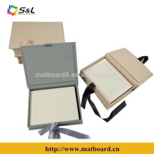 Luxury high quality handmade fabric linen photo storage box