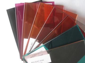 Colored float glass