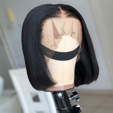 Wholesale frontal bob wig straight brazilian lace front 100% human hair bob wig