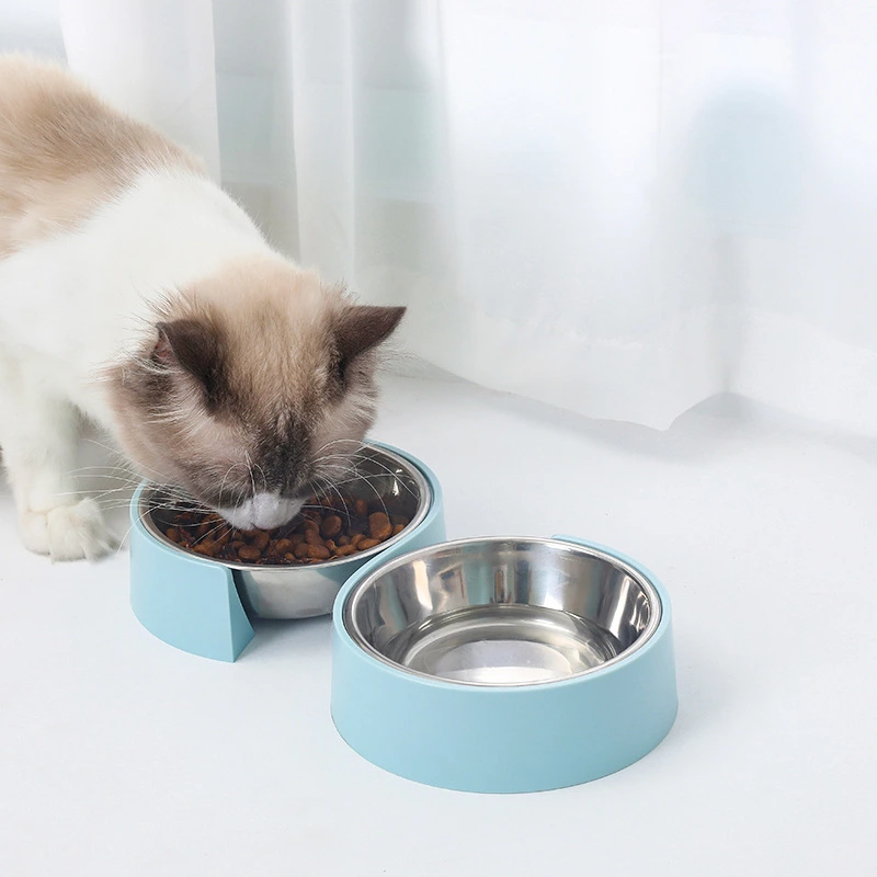 The New Pet Bowl Minimalist Design Pet Cat Bowl Anti-Overturning Dog Bowl Cat Feeding Water Bowl