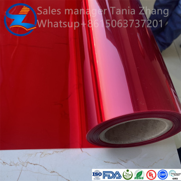 High quality customizable translucent red PVC film