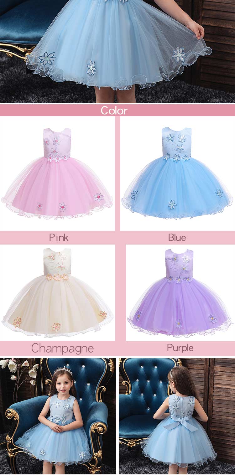 Wholesales Unicorn Dress Pageant Girls Party Dresses Flower Evening Gowns Halloween Unicorn Dress