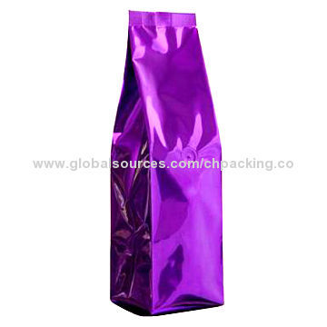 Foil side gusset bags for most preferred coffee roasters with valves, center/side seal