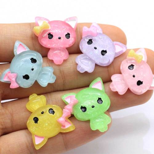 Multi Farben Mini Cute Cat Shaped Tier Perlen Schleim für handgemachte Craft Decor Charms Telefon Shell DIY Spacer Artikel