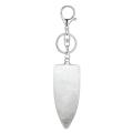 Bullet Forme Heury Point Point Clé Chain Quartz Crystal Stone Charme Bullet Anneau de balle