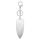 Bullet Forme Heury Point Point Clé Chain Quartz Crystal Stone Charme Bullet Anneau de balle