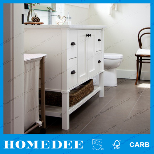 Estilo moderno muebles de baño de madera sólida de 48 pulgadas, utiliza muebles de tocador de baño, mueble de baño con lavabo y espejo