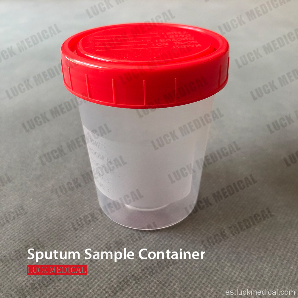 Covid Test Sputum Collection Cup con tapa