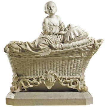 cheap and fine hand carved natural marble little child models baby sculpture for outdoor decoration