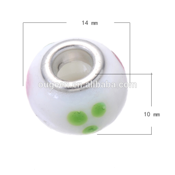 Wholesale murano glass beads decoration hand painted glass bead