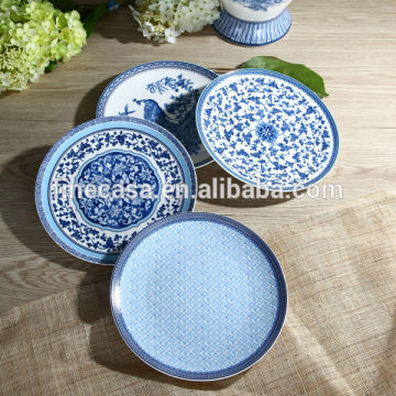 8 Inches New Bone China Blue and White Plates of Blue in China