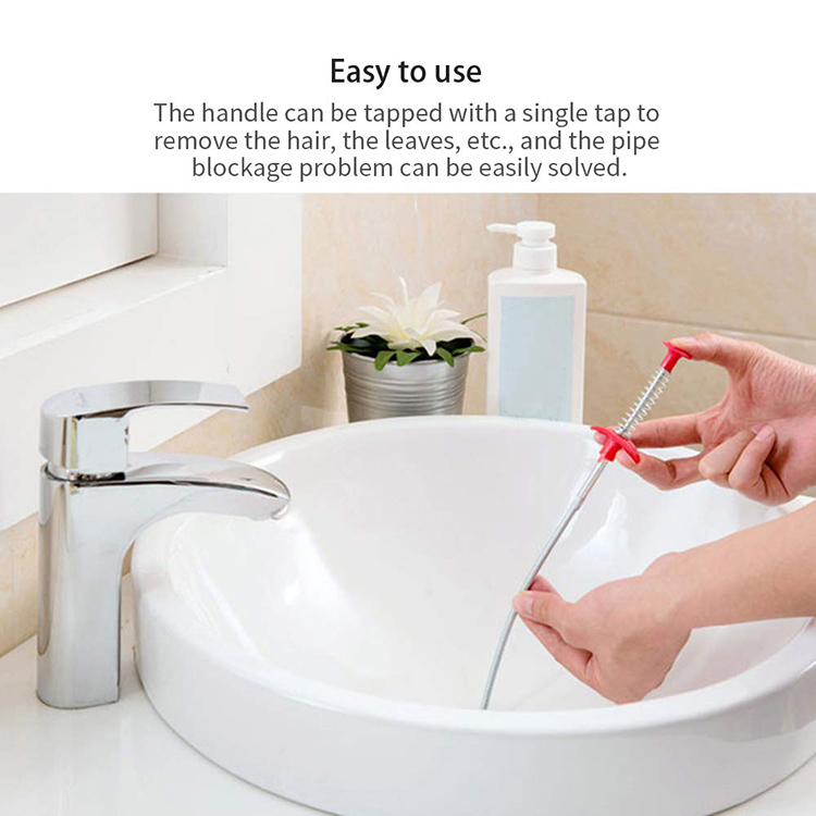 Top Seller 2020 Amazon Personalized Design New Product Cleaning Dredge Remover Hair Sewer Filter Tool Spring Drain Snake Cleaner