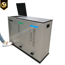 Recycle Compartment Bins Brushed Steel