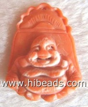 man-made coral buddha coral pendant CRP0040