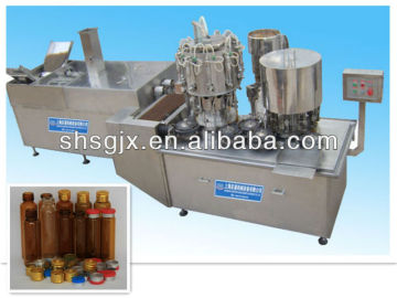 Oral Liquid Washing Drying Filling Capping Production Line.Liquid filling capping line. Automatic oral liquid filling line
