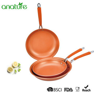 Pressed Copper Aluminum Titanium Ceramic Frying Pan