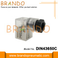 Din 43650C White Clear Solenoid Coil Connector