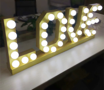 Light Up Love Signs Marquee Letter