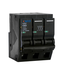 Tripolar 10KA Black Plug-On Type Miniature Circuit Breaker MCB