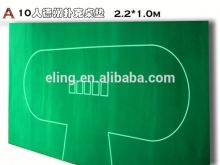 Poker Table Fabric ( casino equipment with flocking nylon and rubber materia)14 palyer poker table