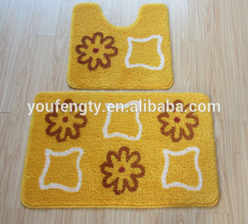 2 pieces acrylic bath mat set,bath rug set,bathroom mat set