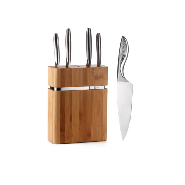 Set di coltelli da cucina Garwin 6 pezzi con blocco di bambù