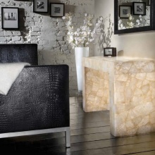 Natural gemstone agate translucent slab