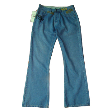 Jeans Casual de azul do Men\