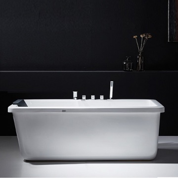 Moderna vasca da bagno freestanding in acrilico bianco