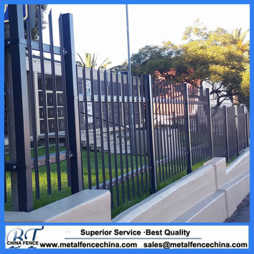 high quality galvanized and pvc coated steel palisade fence