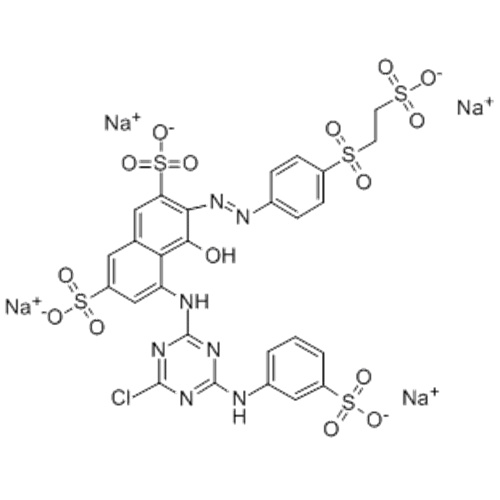 2,7-Naphthalenedisulfonicacid,5-[[4-chloro-6-[(3-sulfophenyl)amino]-1,3,5-triazin-2-yl]amino]-4-hydroxy-3-[2-[4-[[2-(sulfooxy)ethyl]sulfonyl]phenyl]diazenyl]-,sodium salt (1:4) CAS 145017-98-7