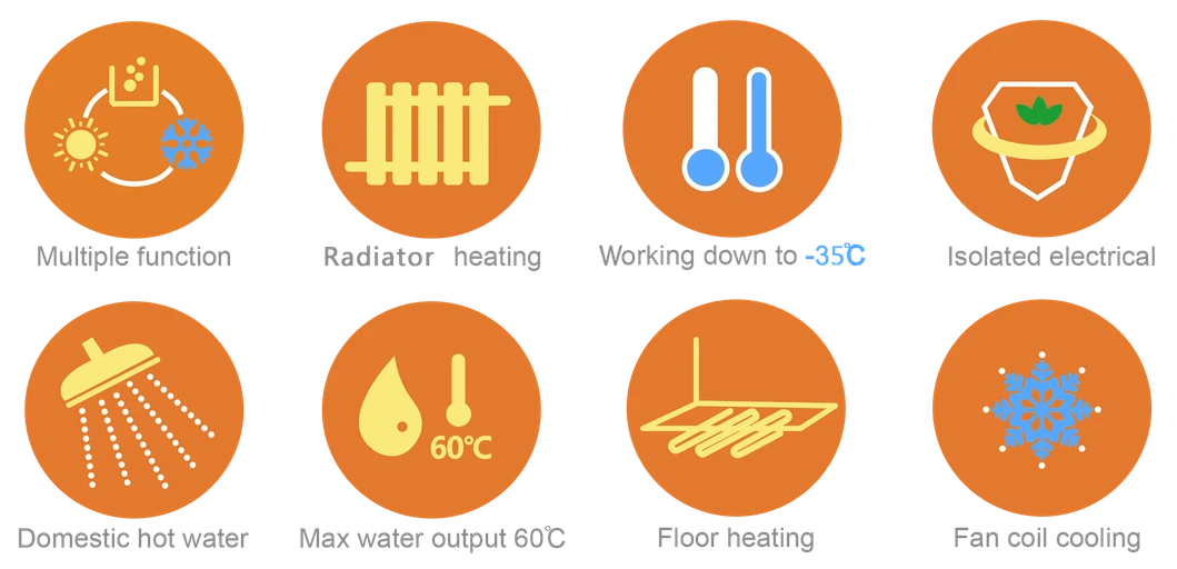 Factory Supply Home Appliance a+++ 16-50kw Air Source Monoblock R32 All in One DC Inverter WiFi Functional Thermal Pump Water Heating Heat Pump