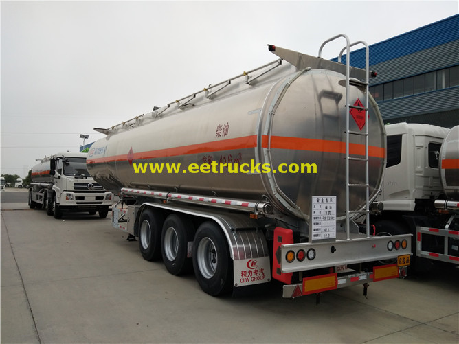 42m3 Tri-axle Dizeli Trailers Mafuta ya Tanker