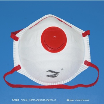 low price disposable mould dust mask with red valve