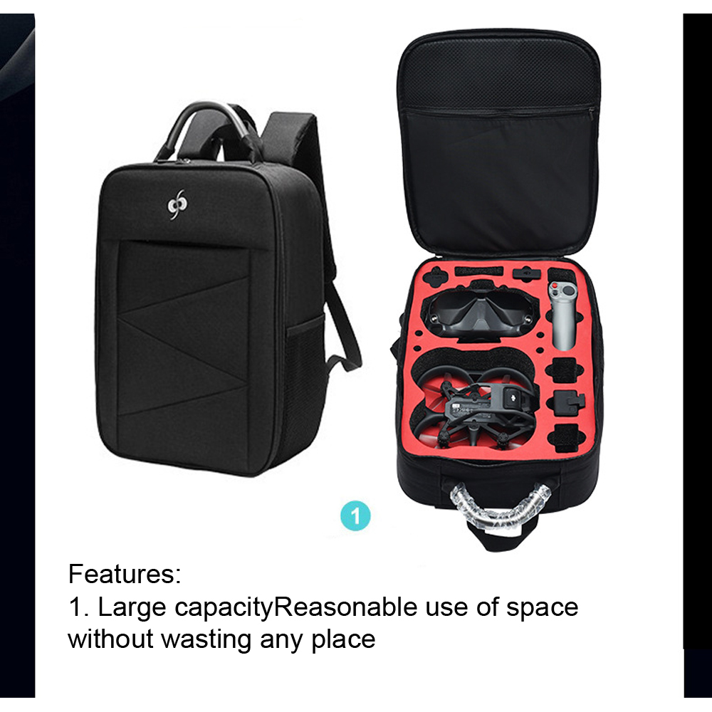 Bag For DJI Avata Drone Storage Bags Black Double Shoulder Backpack Flying Glasses Waterproof Case Dron Accessories