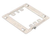 Rectangular Frame Metal Bracket Ring