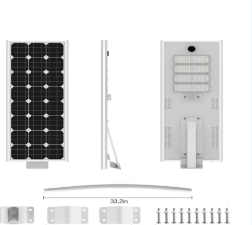 Extérieur tout en un seul capteur de mouvement Garden intégré le réverbère solaire LED