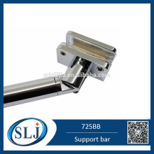 Bathroom glass to glass stablizer stainless steel support tube