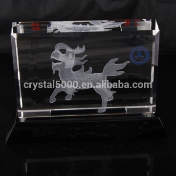 3D dargon laser crystal animal crystal model