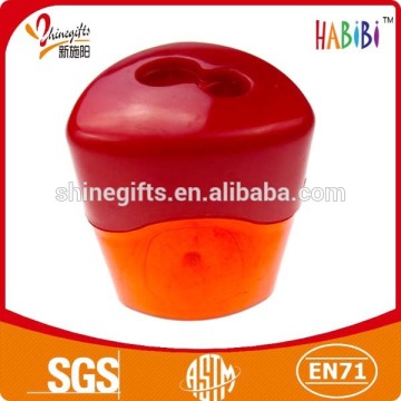Red big pellucid pencil sharpener
