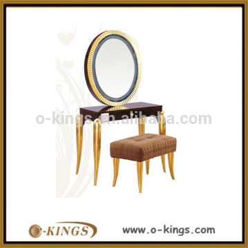 Hotel makeup dresser table with mirror and stool