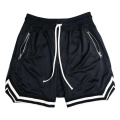 Pantalones cortos de baloncesto masculino con bolsillos con cremallera