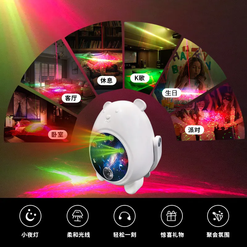 Hot Sale Projection Lamp Remote Controlled LED Laser Sky Projector Bedroom Stage Star Starry Night Light Projector Light